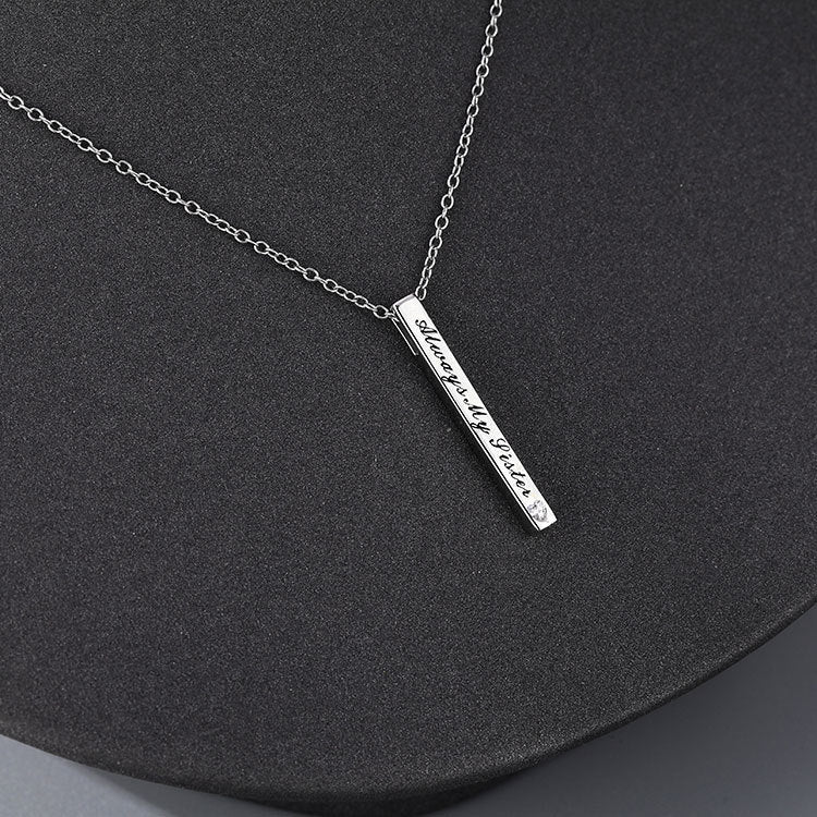 Wholesale 925 Sterling Silver Non Fading Pillar Necklace